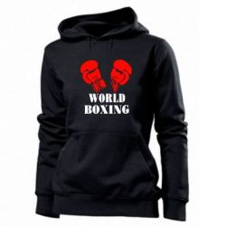 Женское худи World Boxing - PrintSalon