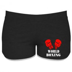 Женские шорты World Boxing - PrintSalon