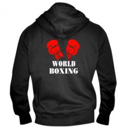 Мужское худи на молнии World Boxing - PrintSalon