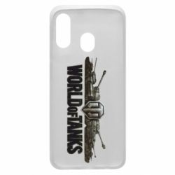 Чехол для Samsung A40 World Of Tanks 3D Logo - PrintSalon