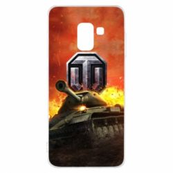 Чохол для Samsung A8 2018 World of Tanks big emblem - PrintSalon