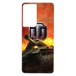 Чохол для Samsung S21 Ultra World of Tanks big emblem - PrintSalon