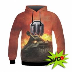Дитяче 3D худі World of Tanks big emblem - PrintSalon