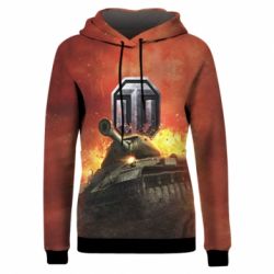 Жіноче 3D худі World of Tanks big emblem - PrintSalon