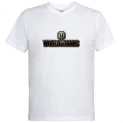 Чоловіча футболка з V-подібним вирізом World Of Tanks Logo - PrintSalon