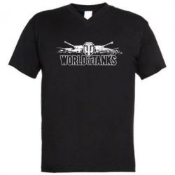 Мужская футболка  с V-образным вырезом World of Tanks - PrintSalon
