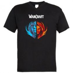 Мужская футболка  с V-образным вырезом World of warcraft battle for azeroth - PrintSalon