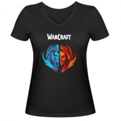Женская футболка с V-образным вырезом World of warcraft battle for azeroth - PrintSalon