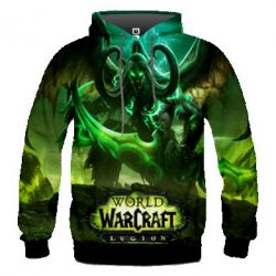 Мужское 3D худи World of warcraft Legion