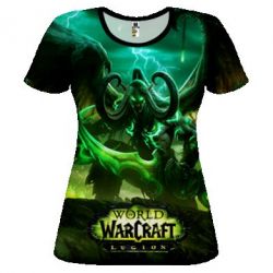 Женская футболка 3D World of warcraft Legion