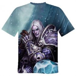 Мужская футболка 3D World of Warcraft Lich King