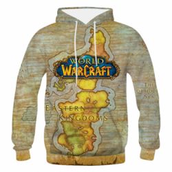 Мужское 3D худи World of Warcraft Map - PrintSalon