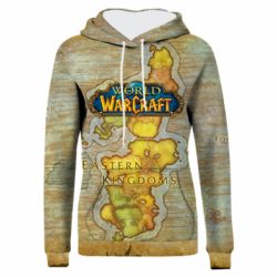 Женское 3D худи World of Warcraft Map - PrintSalon