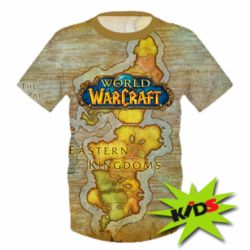 Детская 3D футболка World of Warcraft Map - PrintSalon