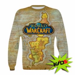 Детский 3D свитшот World of Warcraft Map - PrintSalon