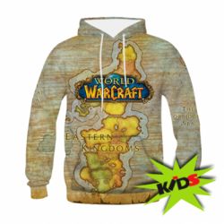 Детское 3D худи World of Warcraft Map - PrintSalon