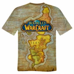 Мужская футболка 3D World of Warcraft Map - PrintSalon