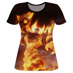 Женская футболка 3D World of Warcraft Ragnaros - PrintSalon