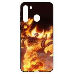 Чехол для Samsung A21 World of Warcraft Ragnaros - PrintSalon