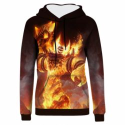 Женское 3D худи World of Warcraft Ragnaros - PrintSalon