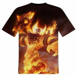 Мужская футболка 3D World of Warcraft Ragnaros - PrintSalon