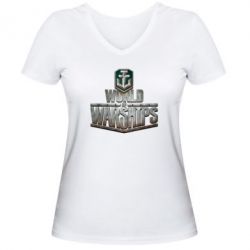 Жіноча футболка з V-подібним вирізом World of Warships - PrintSalon