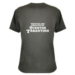 Камуфляжная футболка Written and directed by Quentin Tarantino - PrintSalon