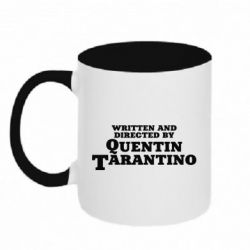 Чашка двухцветная 320ml Written and directed by Quentin Tarantino - PrintSalon