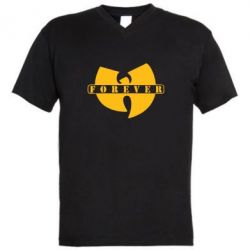 Мужская футболка  с V-образным вырезом Wu-Tang forever - PrintSalon