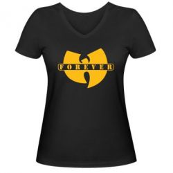 Женская футболка с V-образным вырезом Wu-Tang forever - PrintSalon