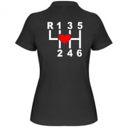 Женское поло Я люблю механическую коробку передач! - PrintSalon