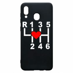 Чехол для Samsung A20 Я люблю механическую коробку передач! - PrintSalon