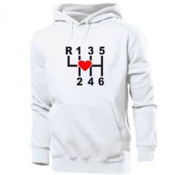 Мужское худи Я люблю механическую коробку передач! - PrintSalon