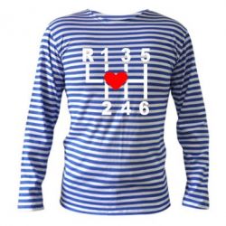 Тельняшка с длинным рукавом Я люблю механическую коробку передач! - PrintSalon