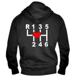 Мужское худи на молнии Я люблю механическую коробку передач!