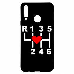 Чехол для Samsung A20s Я люблю механическую коробку передач! - PrintSalon