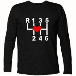 Футболка с длинным рукавом Я люблю механическую коробку передач! - PrintSalon