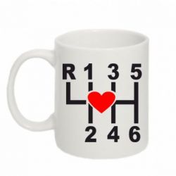 Чашка 320ml Я люблю механическую коробку передач! - PrintSalon