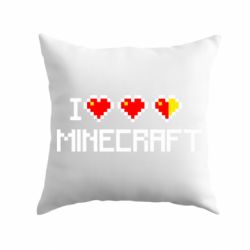 Подушка Я люблю Minecraft - PrintSalon