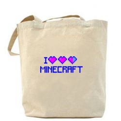 Торба Я люблю Minecraft - PrintSalon