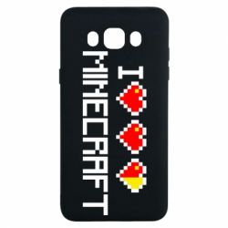 Чохол для Samsung J7 2016 Я люблю Minecraft - PrintSalon