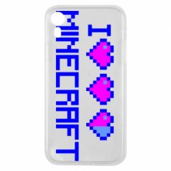 Чохол для iPhone XR Я люблю Minecraft - PrintSalon