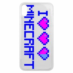 Чохол для iPhone Xs Max Я люблю Minecraft - PrintSalon