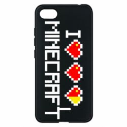 Чохол для Xiaomi Redmi 6A Я люблю Minecraft - PrintSalon