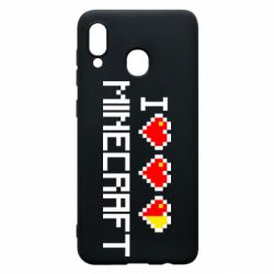 Чохол для Samsung A20 Я люблю Minecraft - PrintSalon