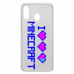 Чохол для Samsung A30 Я люблю Minecraft - PrintSalon