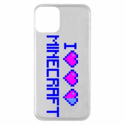 Чохол для iPhone 11 Я люблю Minecraft - PrintSalon
