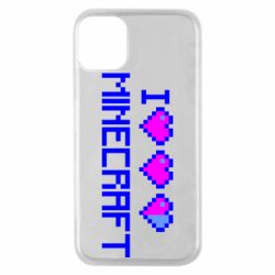 Чохол для iPhone 11 Pro Я люблю Minecraft - PrintSalon