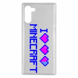 Чохол для Samsung Note 10 Я люблю Minecraft - PrintSalon