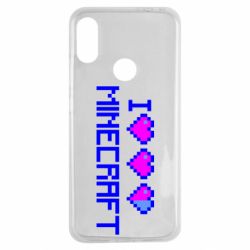 Чохол для Xiaomi Redmi Note 7 Я люблю Minecraft - PrintSalon